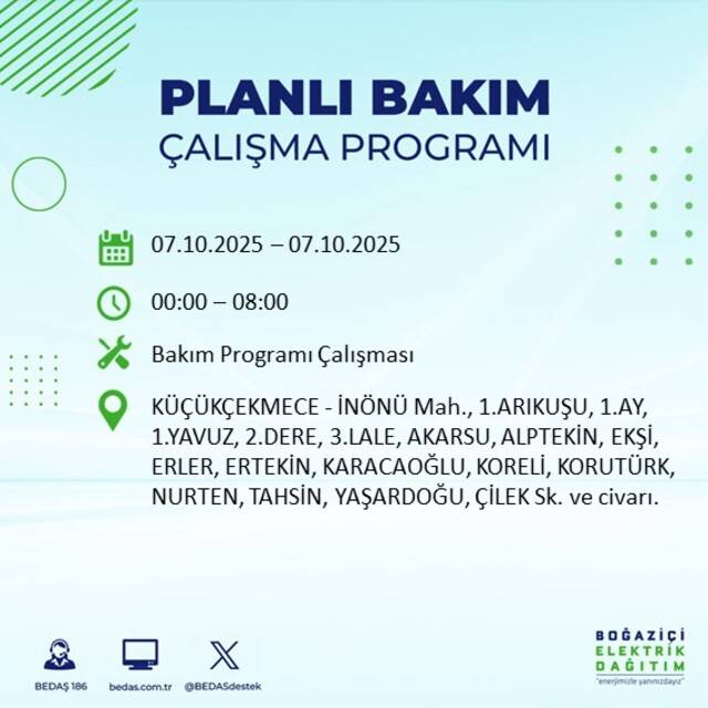 Bugün İstanbul karanlığa bürünecek! BEDAŞ açıkladı: 23 ilçede elektrikler kesilecek 39